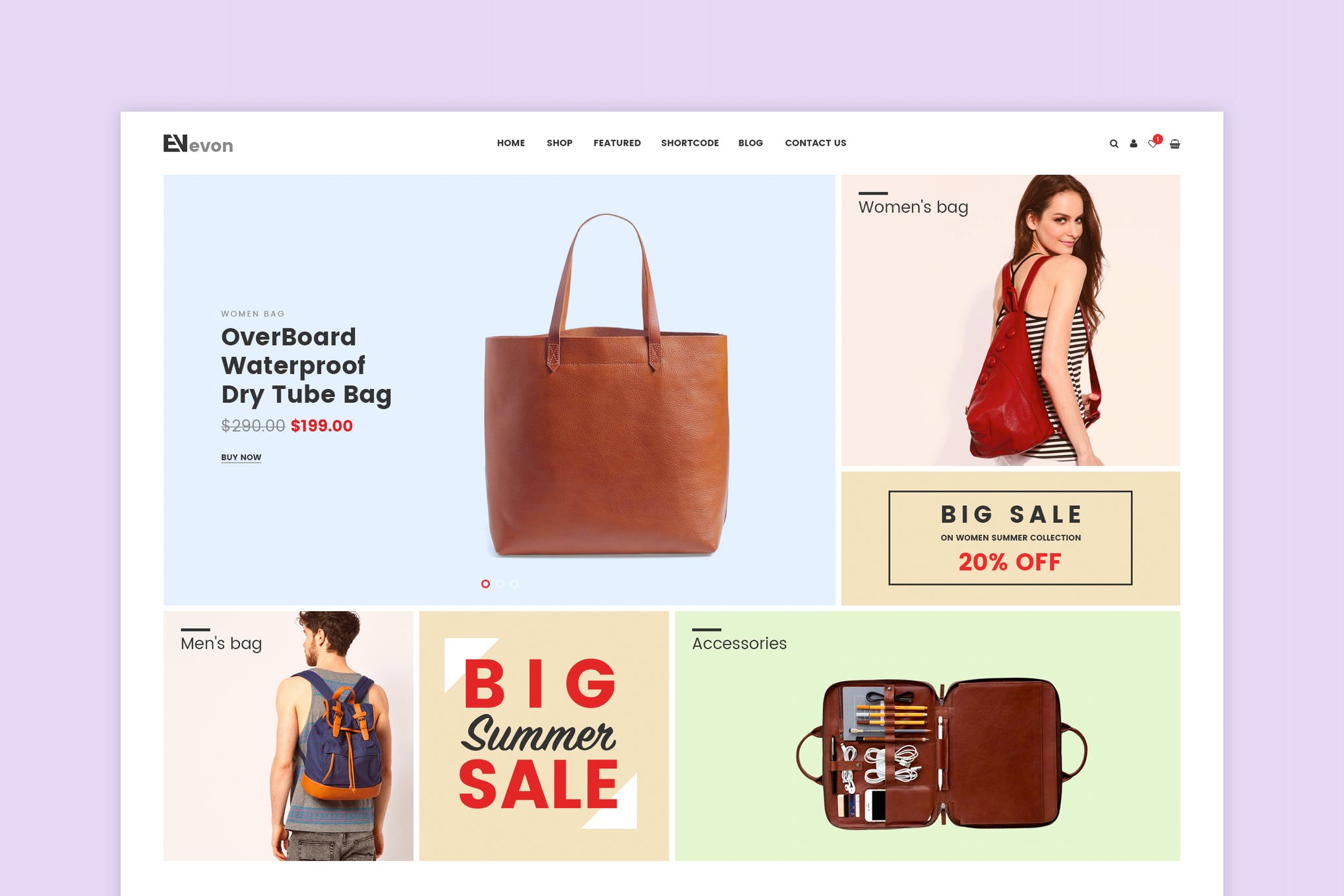 Evon-Bag Store WooCommerce WordPress主题