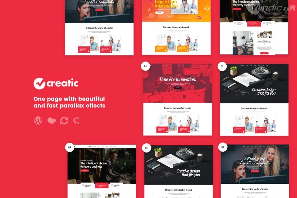 Creatic-一个页面视差WordPress