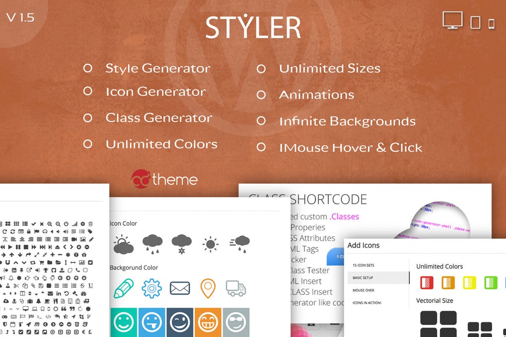 Styler-WP的图标，字体和CSS生成器-WordPress插件