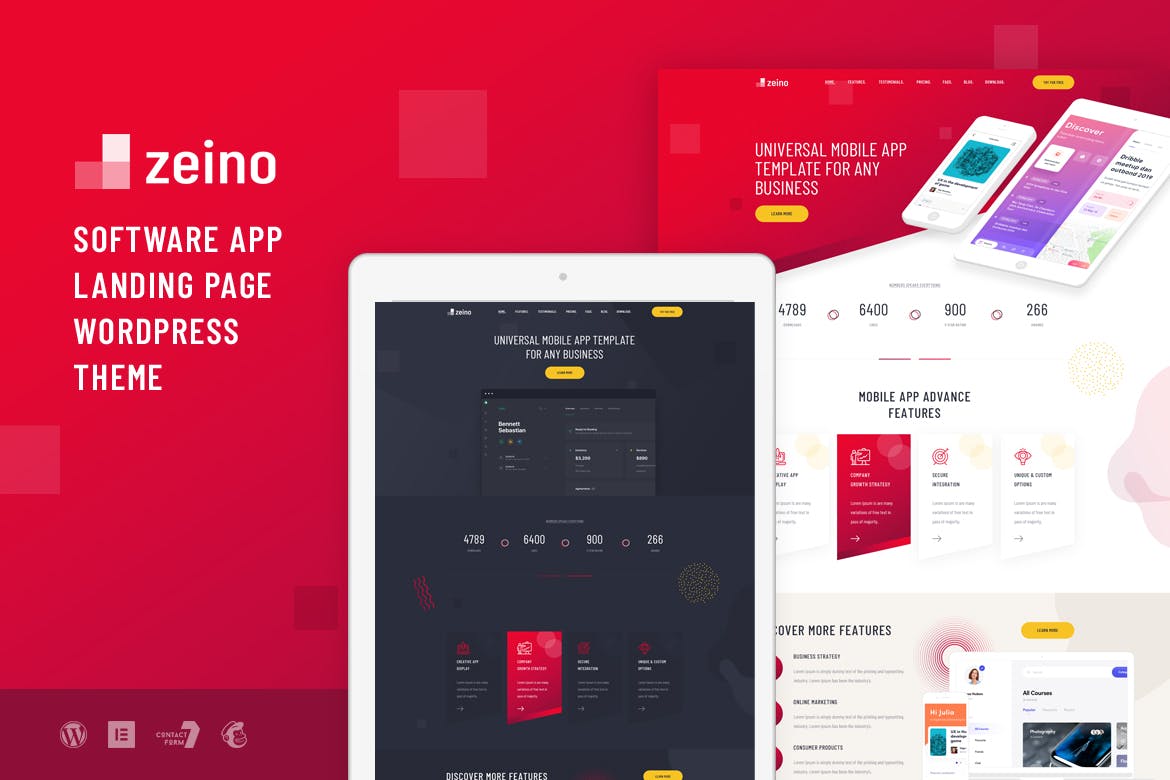 Zeino-App Landing WordPress主题