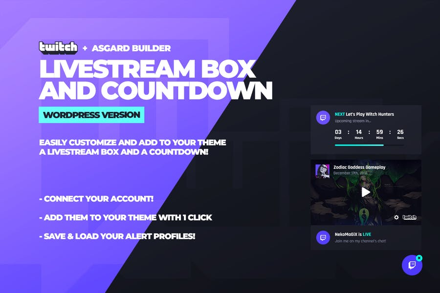 Twitch LiveStream Box和倒计时插件