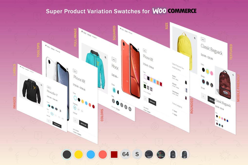WooCommerce的超级产品变化色板