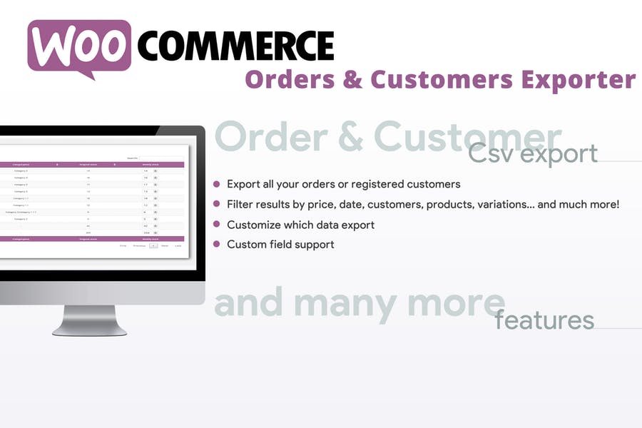 WooCommerce订单和客户出口商 - 口袋资源