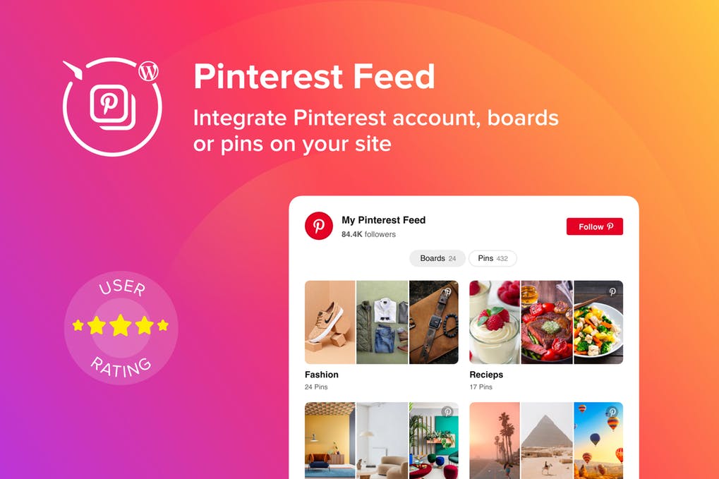 WordPress Pinterest Feed插件