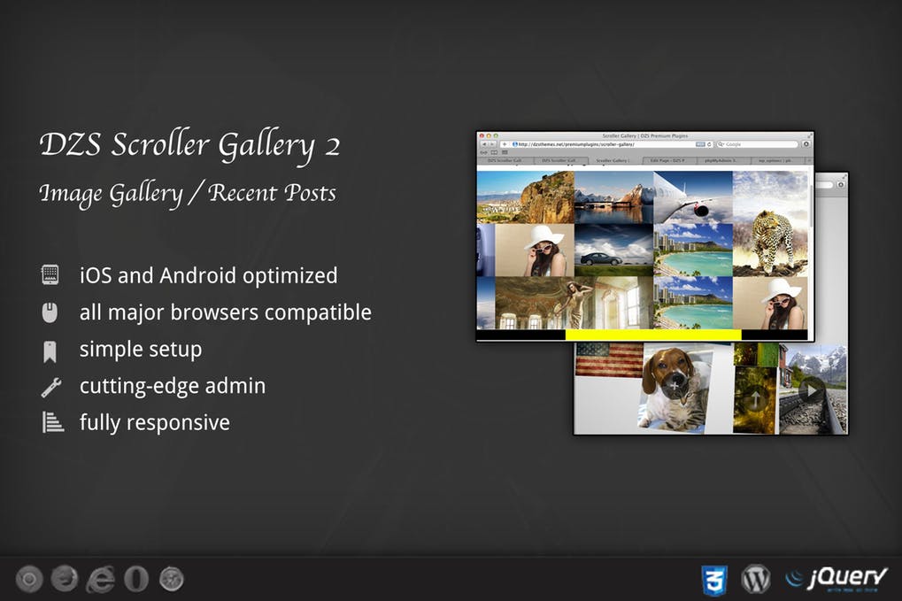 Scroller Gallery-最新帖子WordPress宣传片