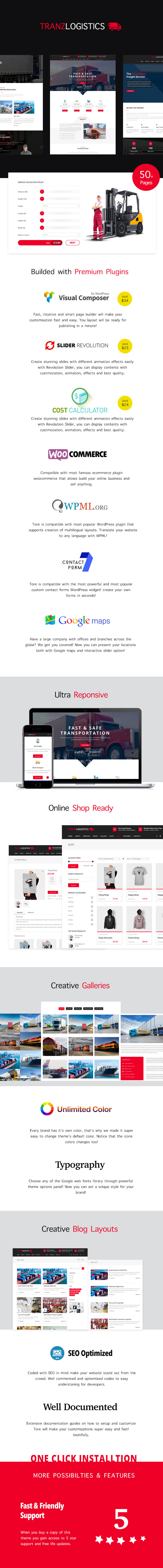 Tranzlogistics-物流 快递 运输 货运WordPress主题-云典网