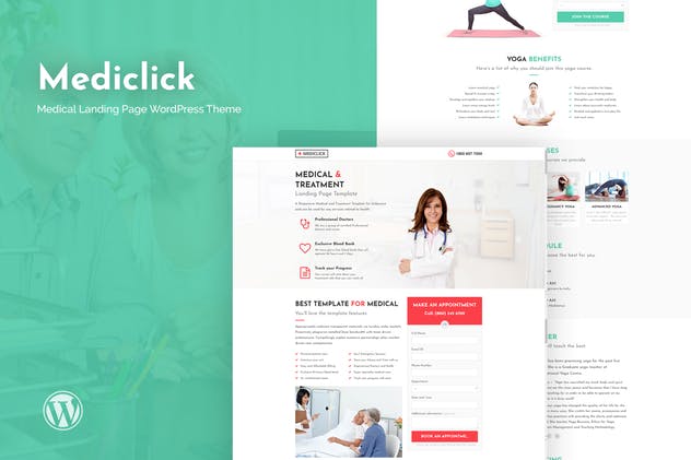 Mediclick-医疗着陆页WordPress主题 - 口袋资源