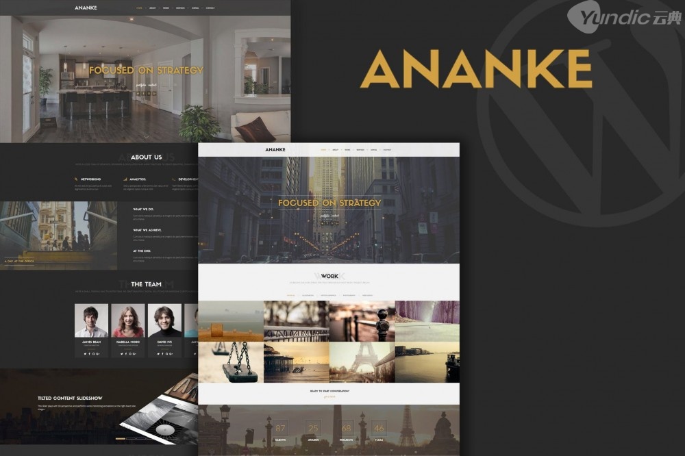Ananke -一个页面视差WordPress主题
