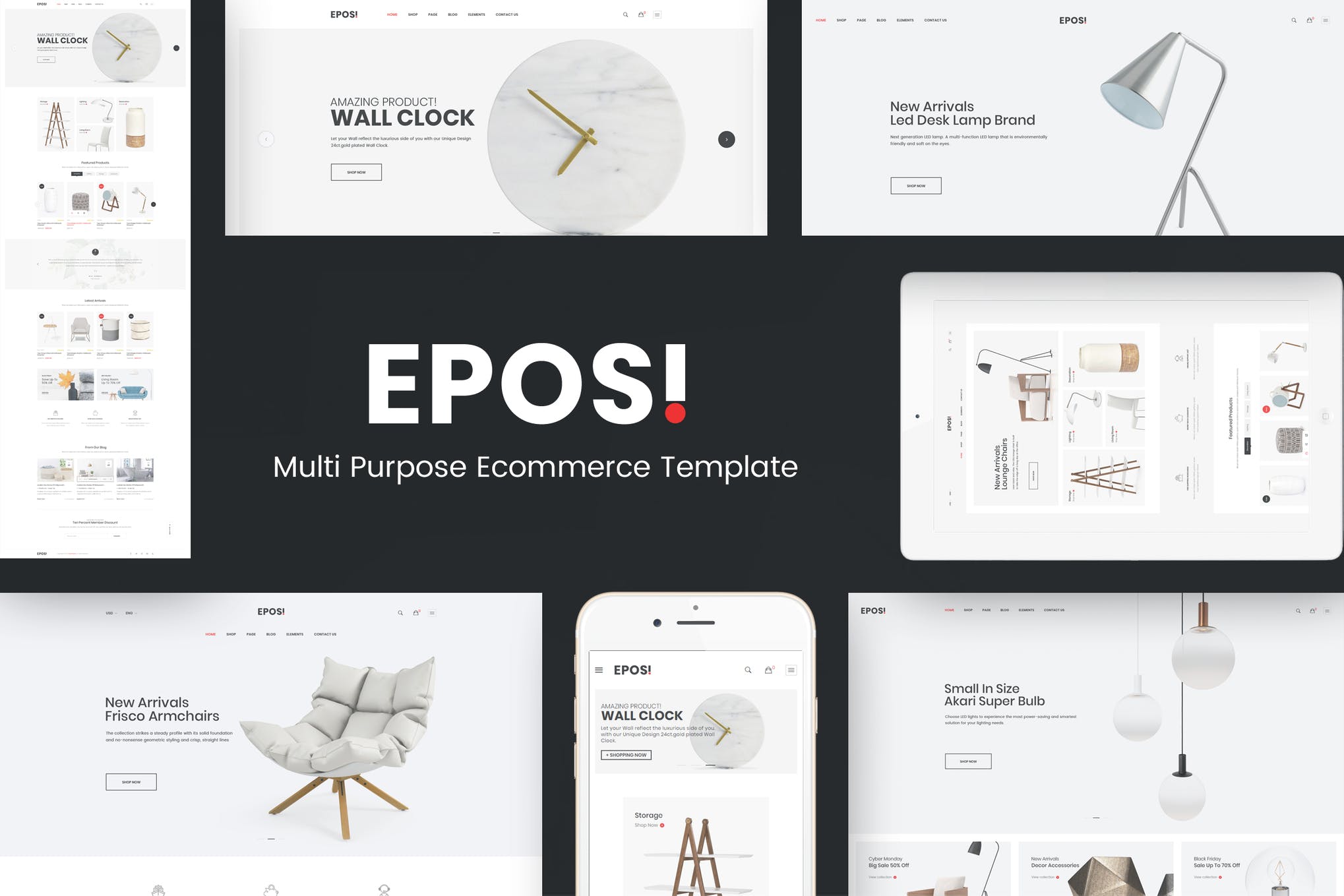 Eposi-WooCommerce家具 软装 装修装饰商城网站模板 WordPress简洁主题 - 口袋资源
