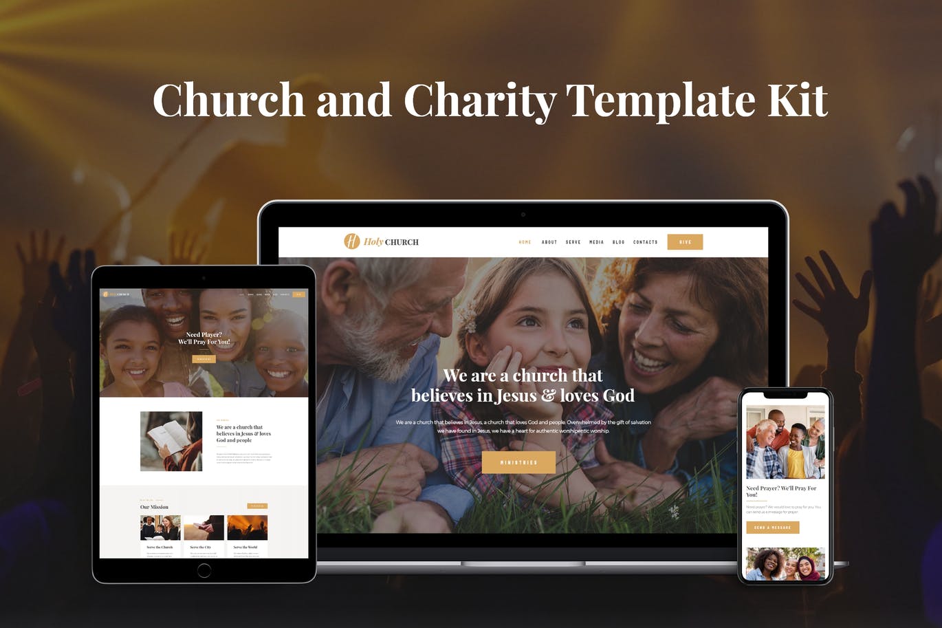 Holy-教会与慈善活动模板套件