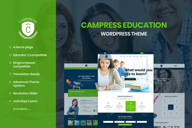 Campress-教育，课程WordPress主题