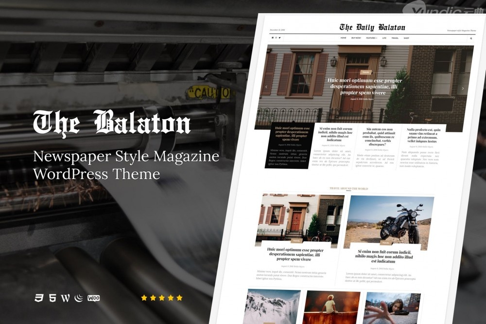 Balaton-报纸风格的杂志WordPress主题 - 口袋资源