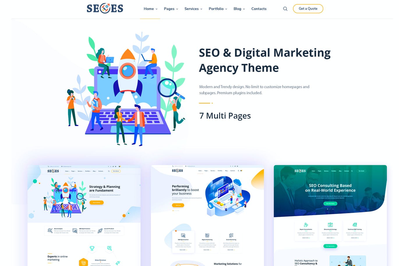 SEOes -WordPress seo网站模板