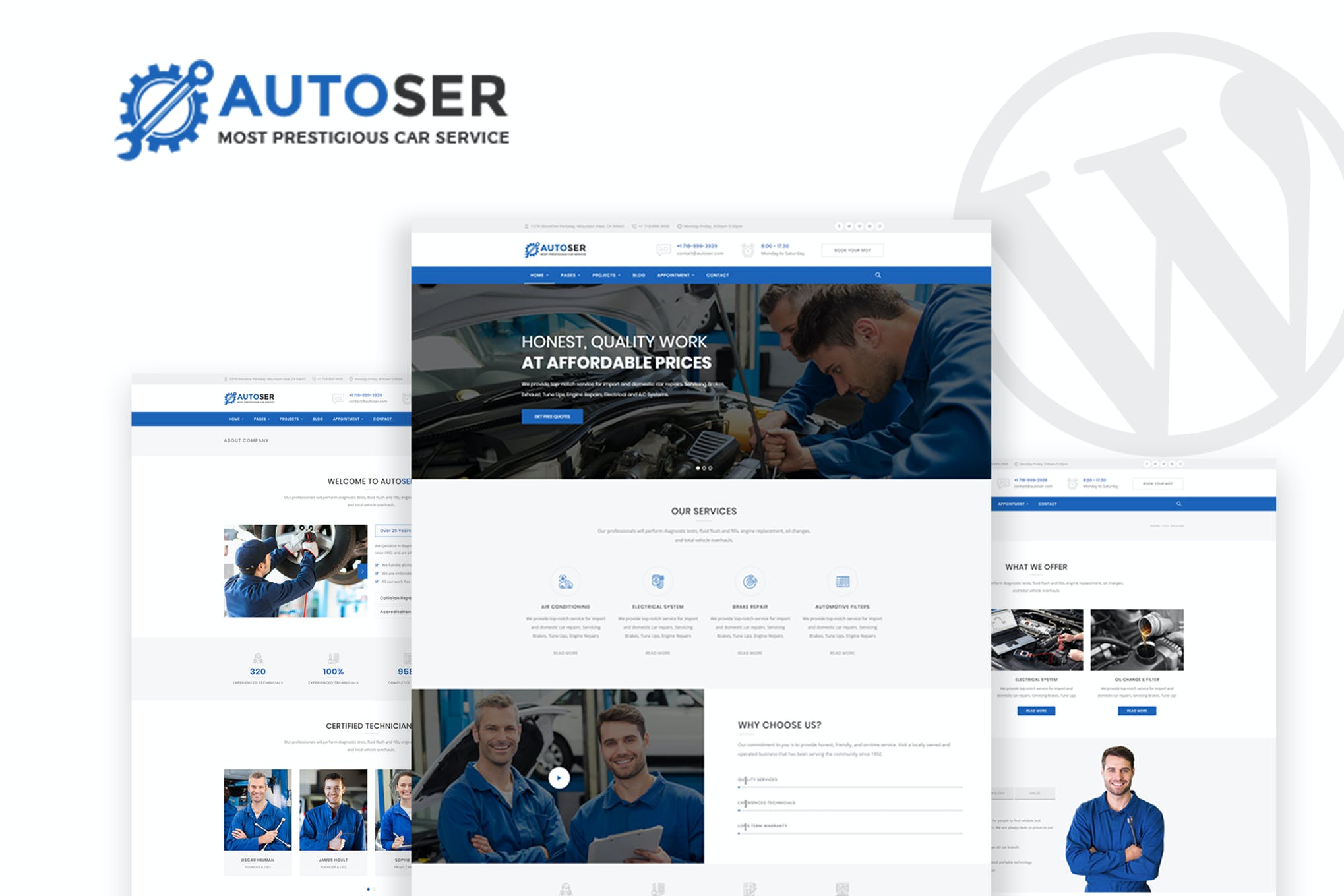 Autoser-汽车维修和汽车服务WP主题 - 口袋资源