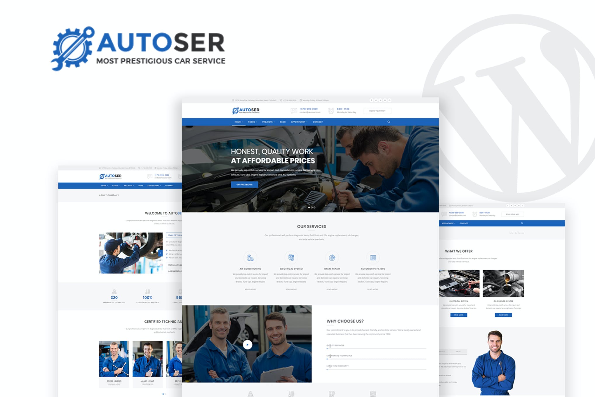 Autoser-汽车维修和汽车服务WP主题