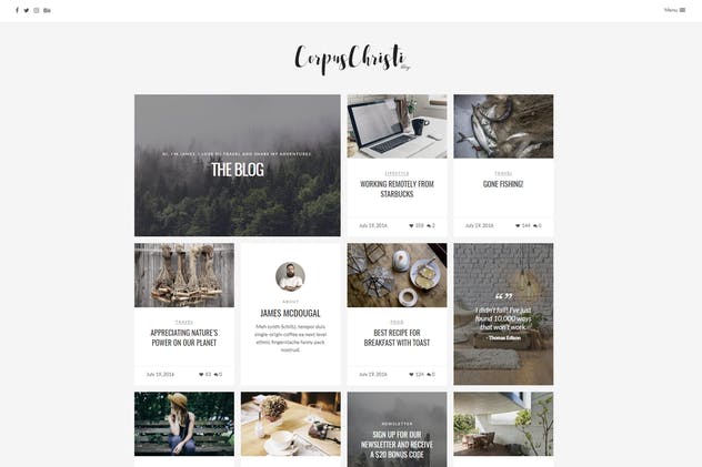 CorpusChristi-现代博客WordPress主题