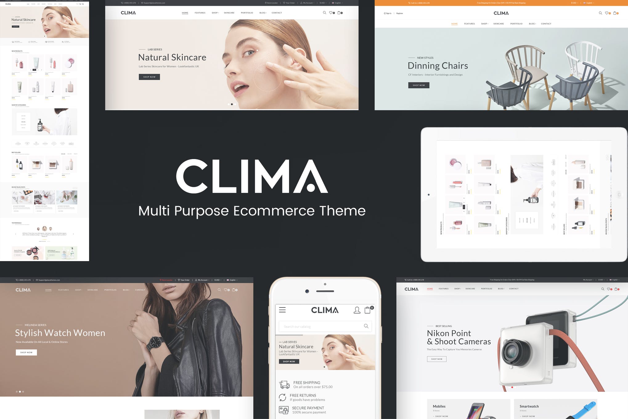 Clima-响应式WooCommerce WordPress主题 - 口袋资源