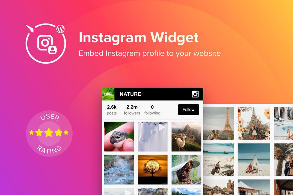 WordPress Instagram小部件-WordPress插件