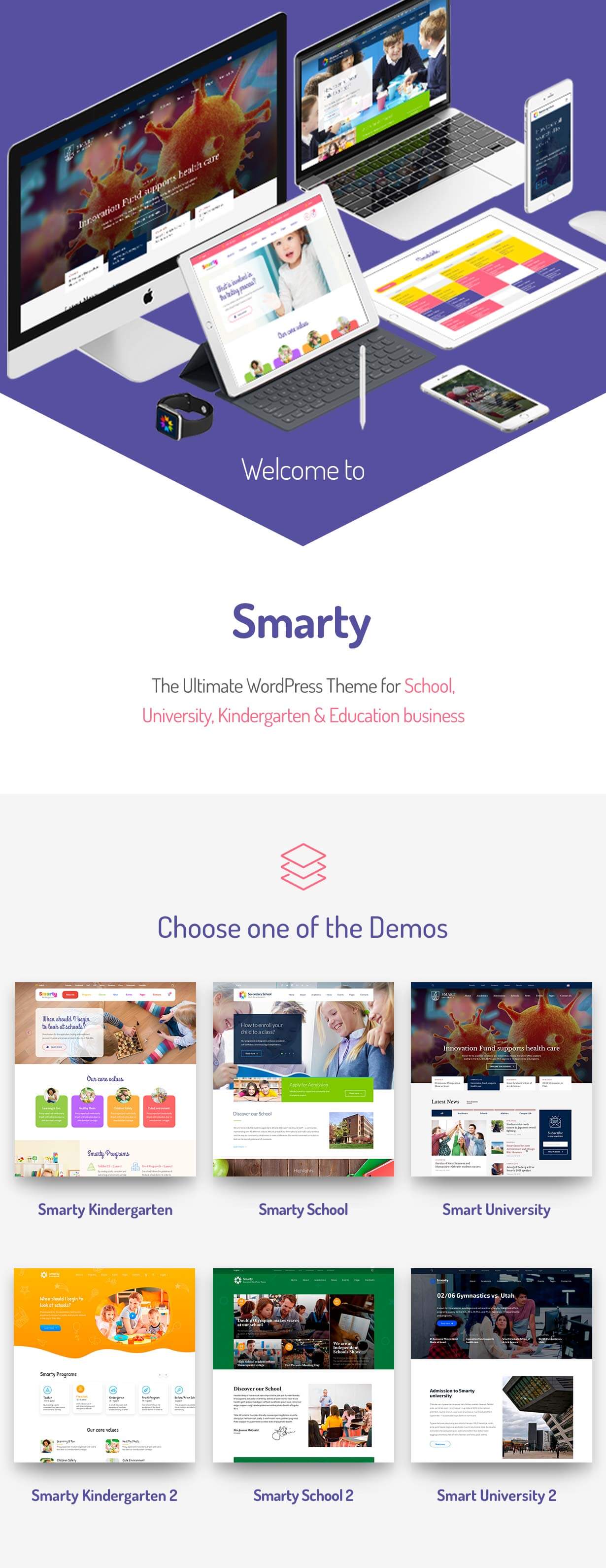 Smarty-学校幼儿园网站模板WordPress主题-云典网