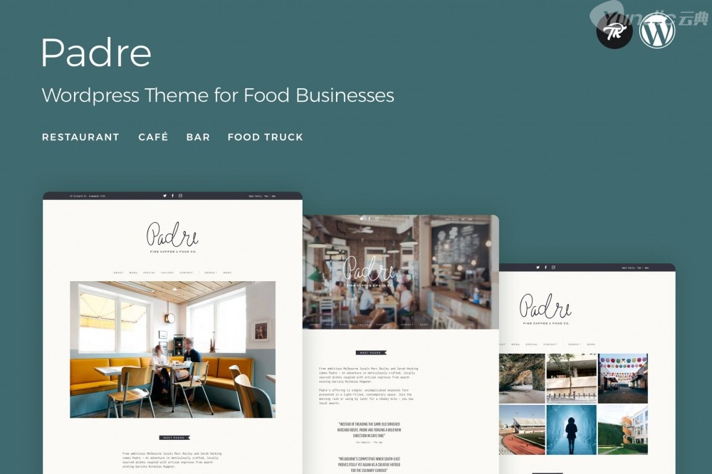 Padre – Cafe &WordPress主题餐厅