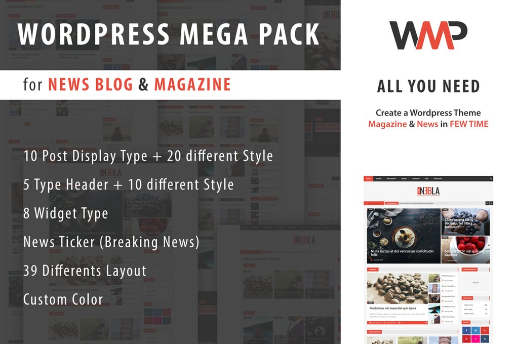 WP Mega Pack适用于新闻，博客和杂志-WordPress插件