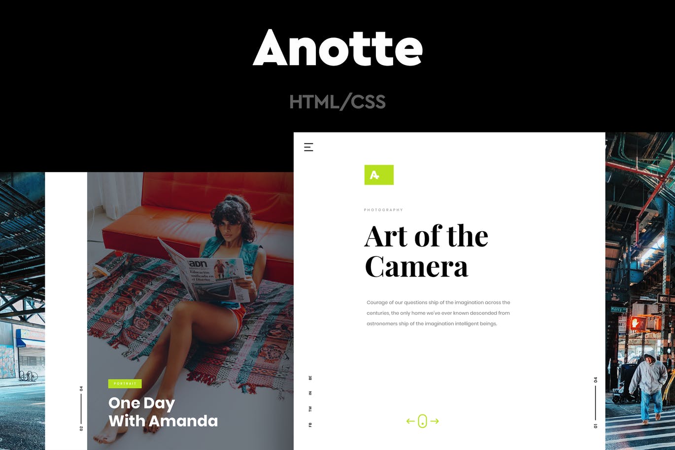 Anotte – 水平摄影HTML模板