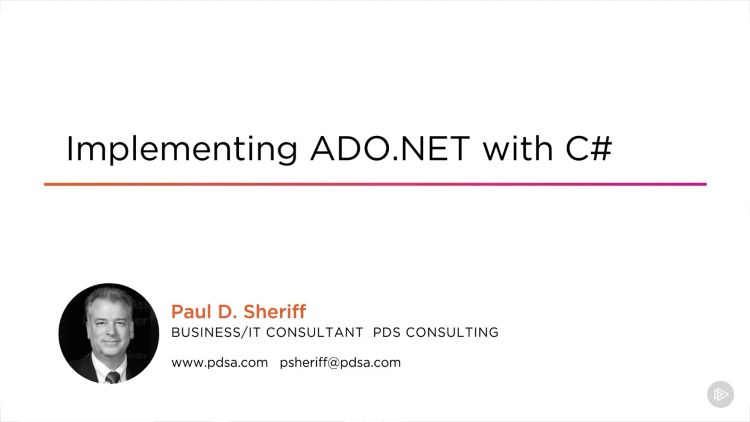 【Pluralsight付费课程】Implementing ADO.NET with C#