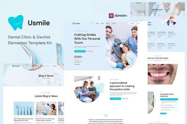 Usmile – 牙科诊所和牙医 Elementor 模板套件