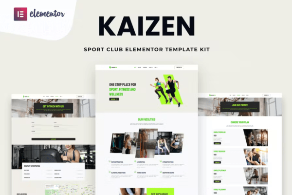 Kaizen – Sport Club Elementor 模板套件