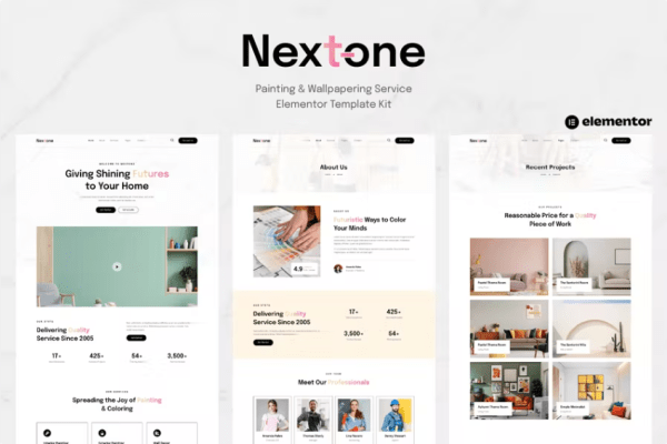 Nextone – 绘画和墙纸服务 Elementor 模板套件