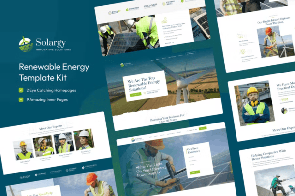 Solargy – 太阳能和替代能源 Elementor 模板套件