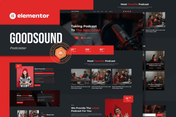 Goodsound – Podcaster Elementor 模板套件