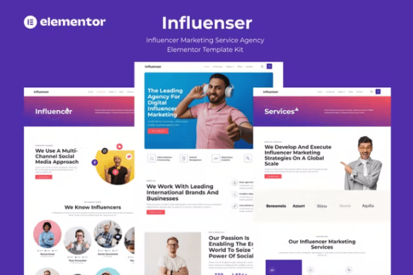 影响者 – 影响者营销服务机构 Elementor 模板工具包