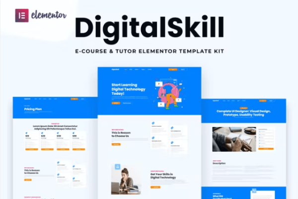 DigitalSkill – 电子课程和在线教程 Elementor Pro 模板工具包