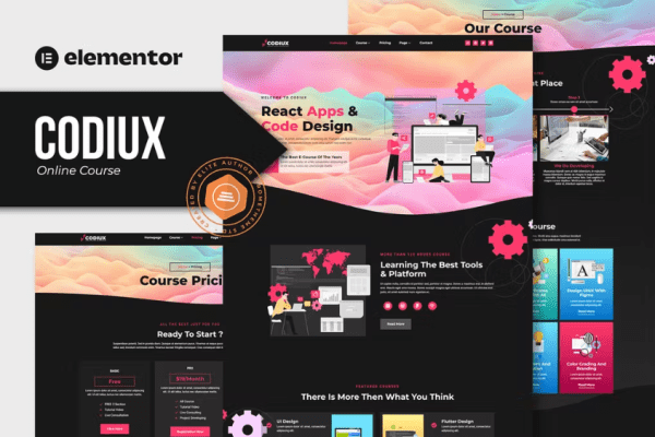 Codiux – 在线课程 Elementor 模板工具包