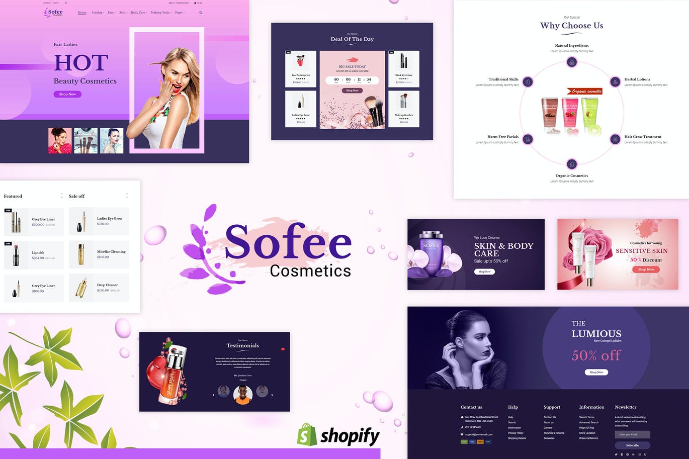 Sofee | 美容化妆品,美发沙龙Shopify主题