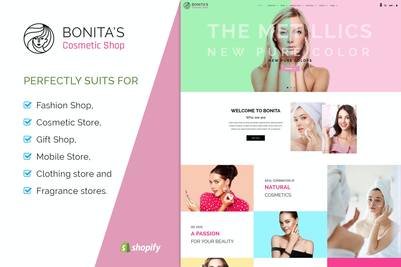 Bonita | 化妆品，沙龙Shopify主题
