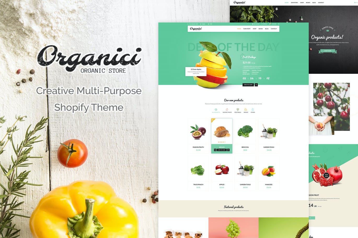 Organici | 创意多用途Shopify主题