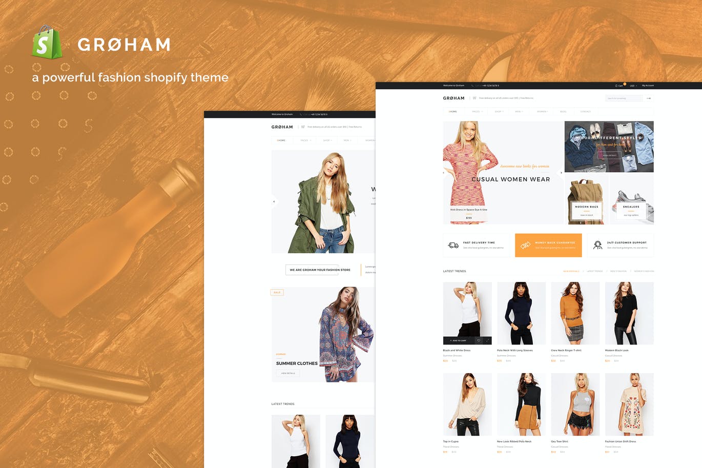 Groham – 时尚电子商务Shopify主题