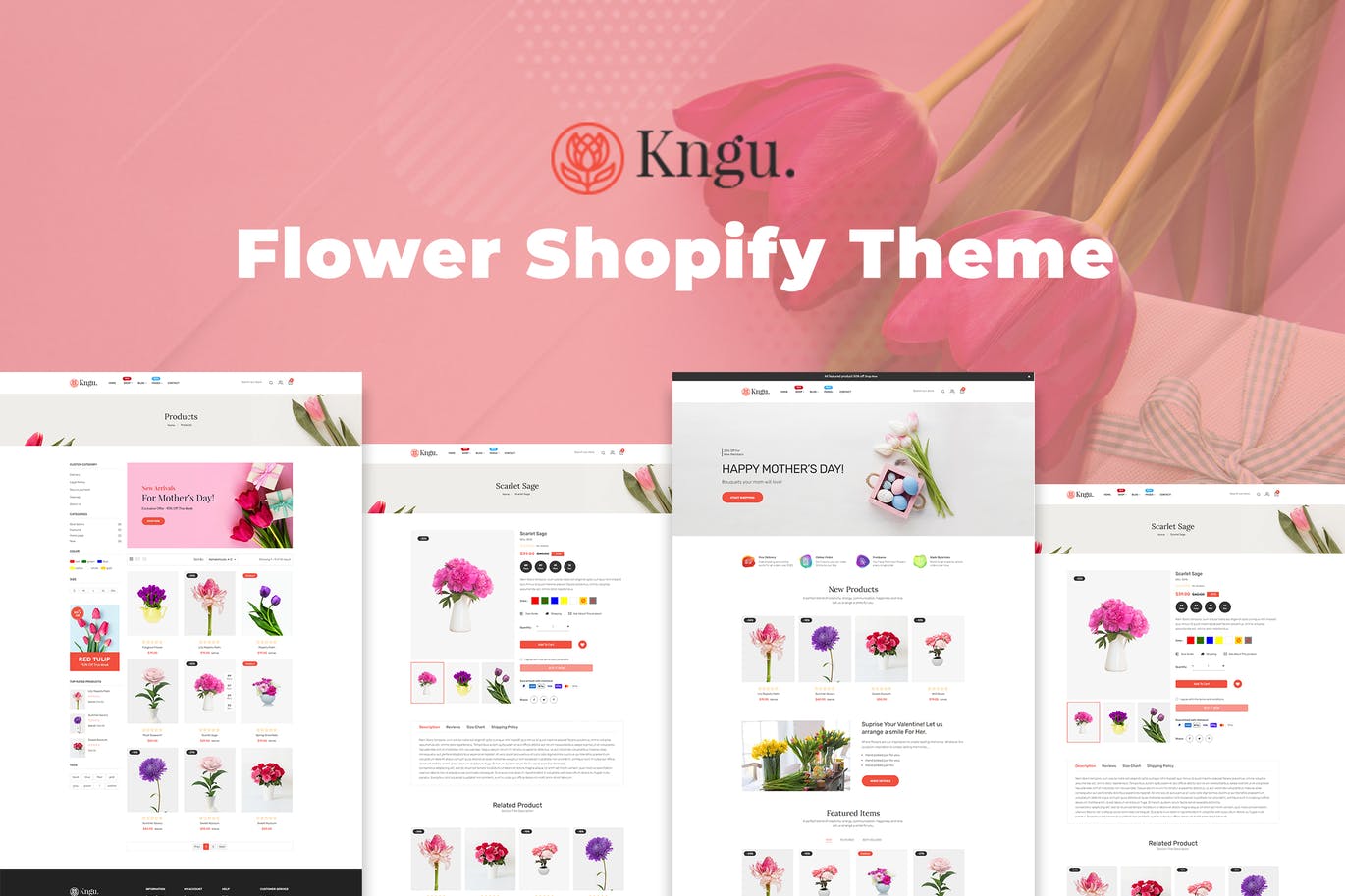 Kngu – 花Shopify主题