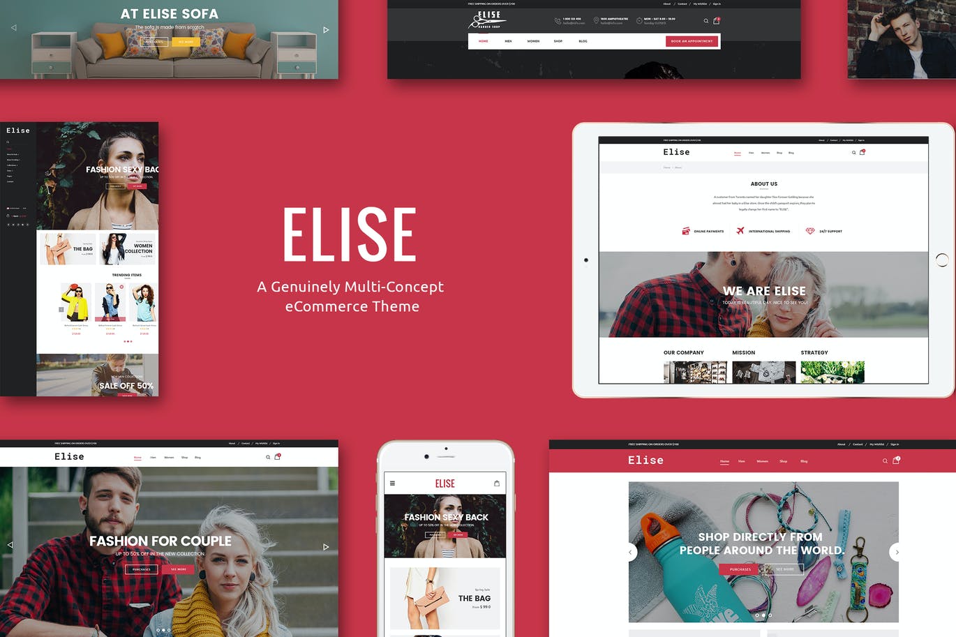 Elise – 一个真正多概念 Shopify主题
