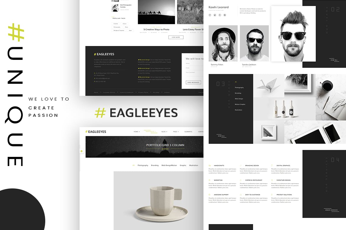 EAGLEEYES – 创意多页/单页HTML5模板