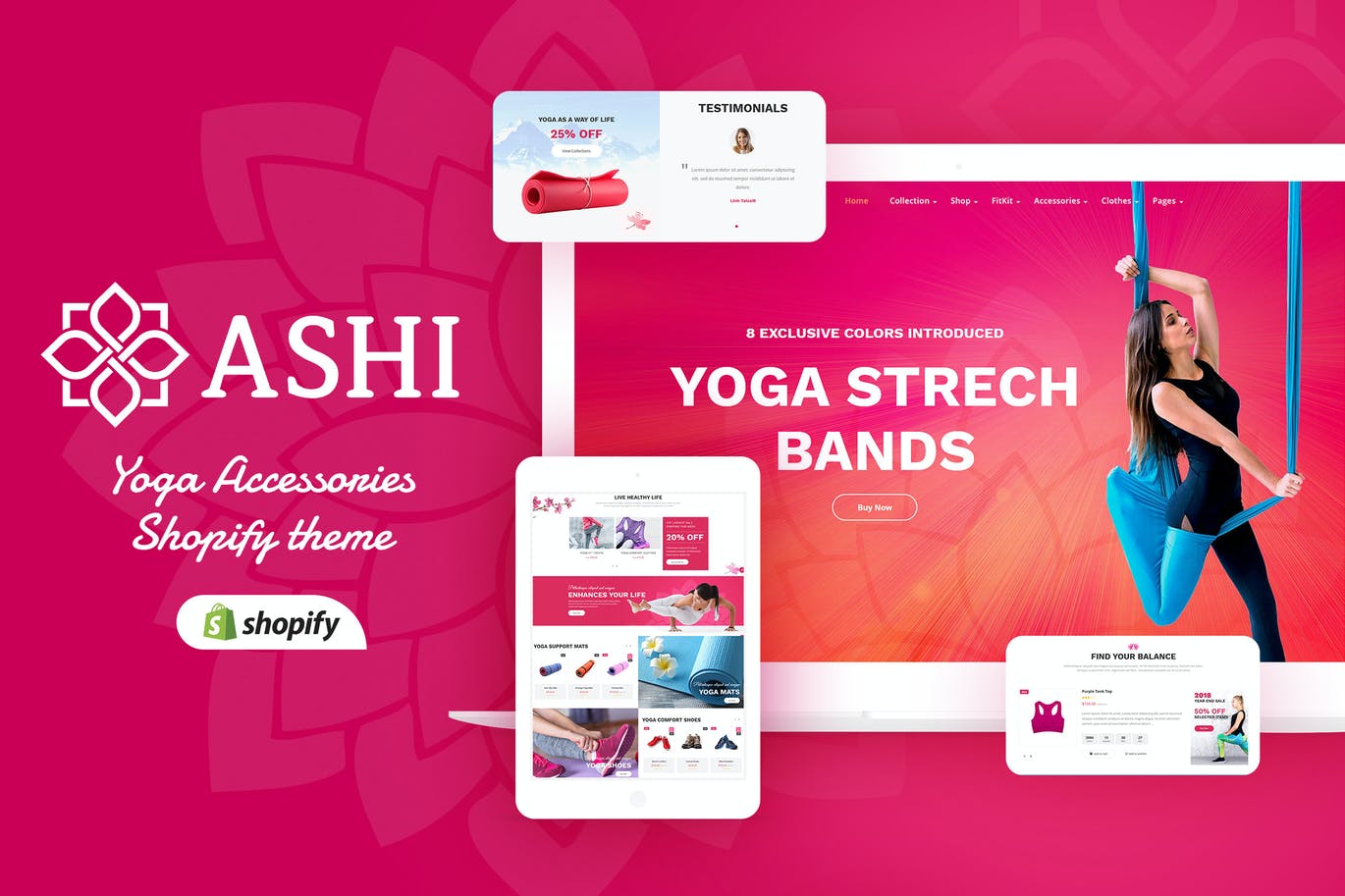 Ashi | 瑜伽、健身Shopify主题