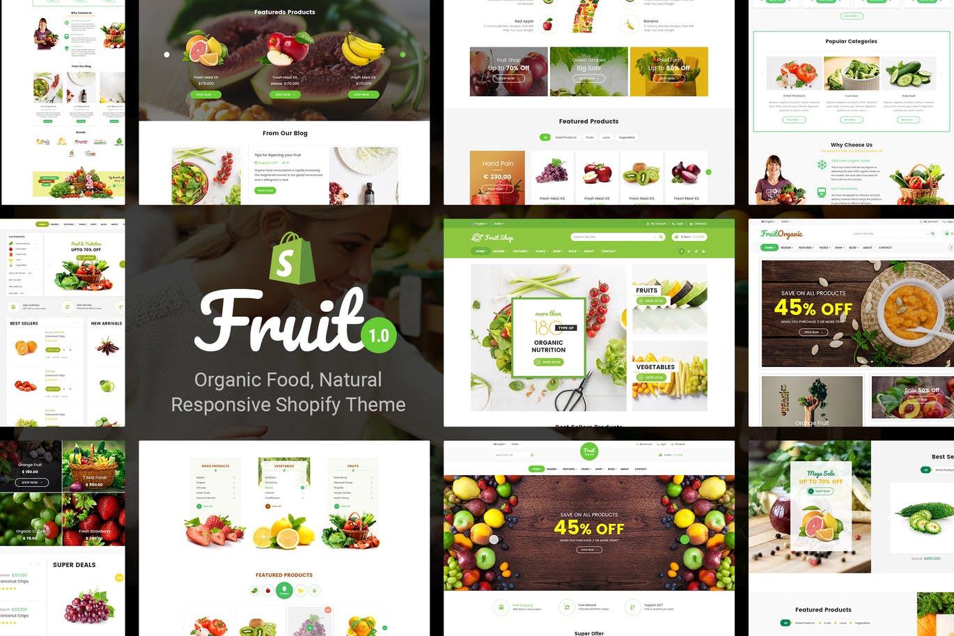 Fruit Shop – 有机食品，天然Shopify主题