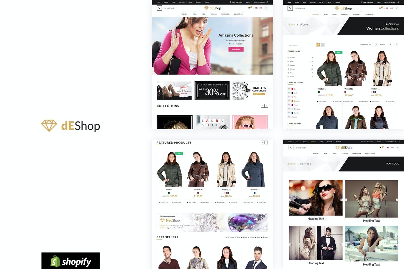 dEShop – 响应式Shopify商店模板