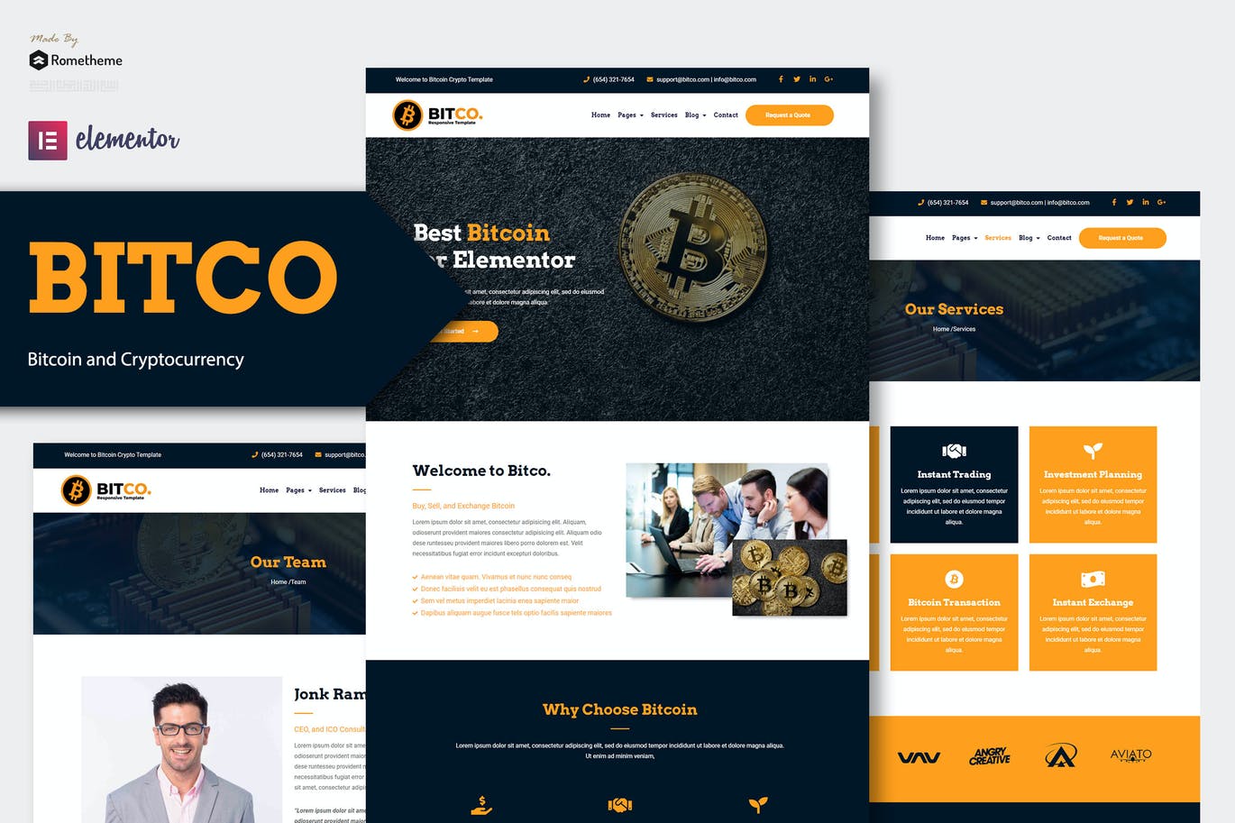 Bitco – 比特币和加密货币 Elementor Template Kit