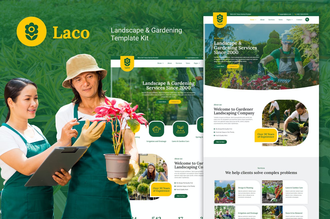 Laco – 景观与园艺 Elementor Template Kit