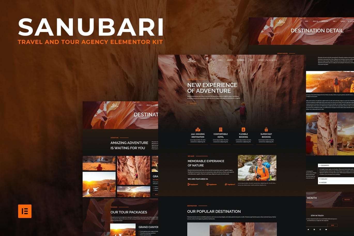 Sanubari – Travel & Tour Agency Elementor Template Kit