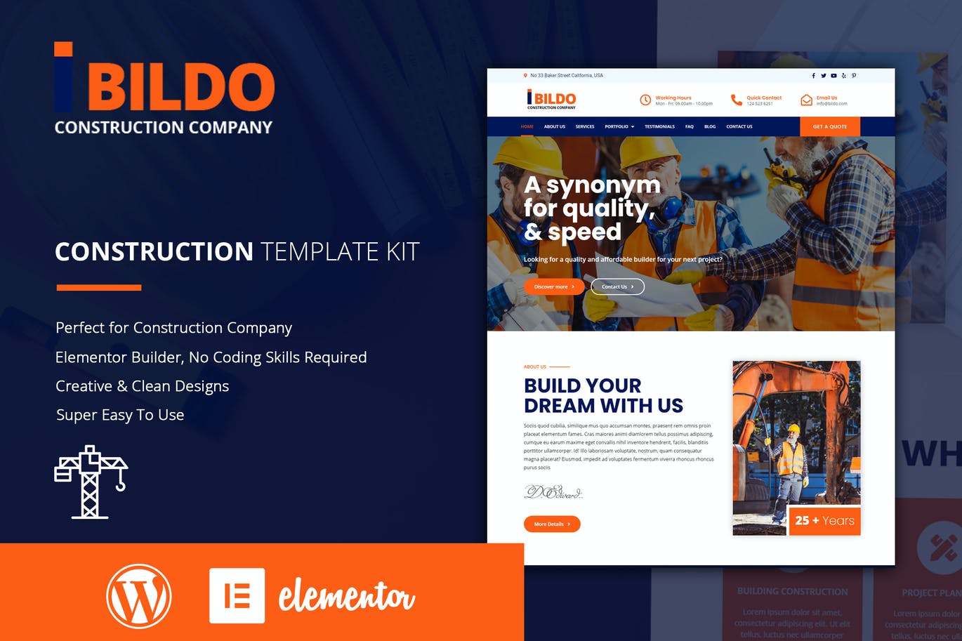 Bildo – 建设Elementor模板工具包