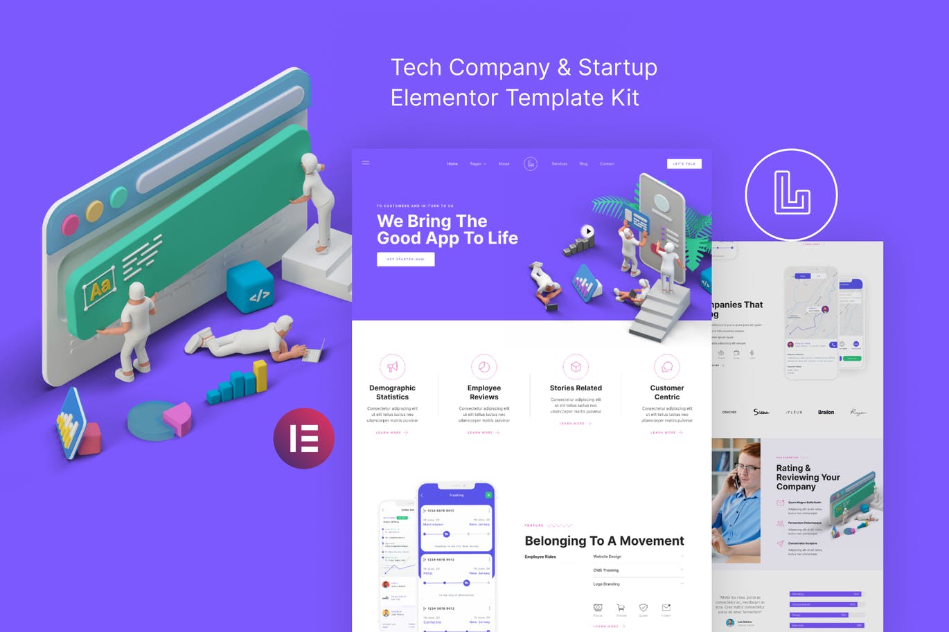 Landon – 科技公司和启动 Elementor Template Kit